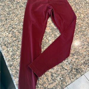 Lululemon  Burgundy Active Leggings